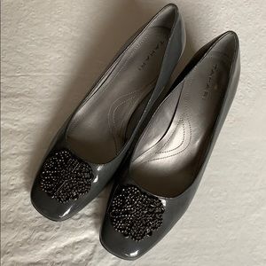 Patent leather pumps